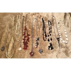 Costume Jewelry Mixed Lot Necklaces Jewels Pearls Beads